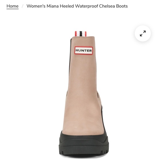 Hunter Miana Heeled Waterproof Chelsea Boots - Tan - Picture 5 of 11